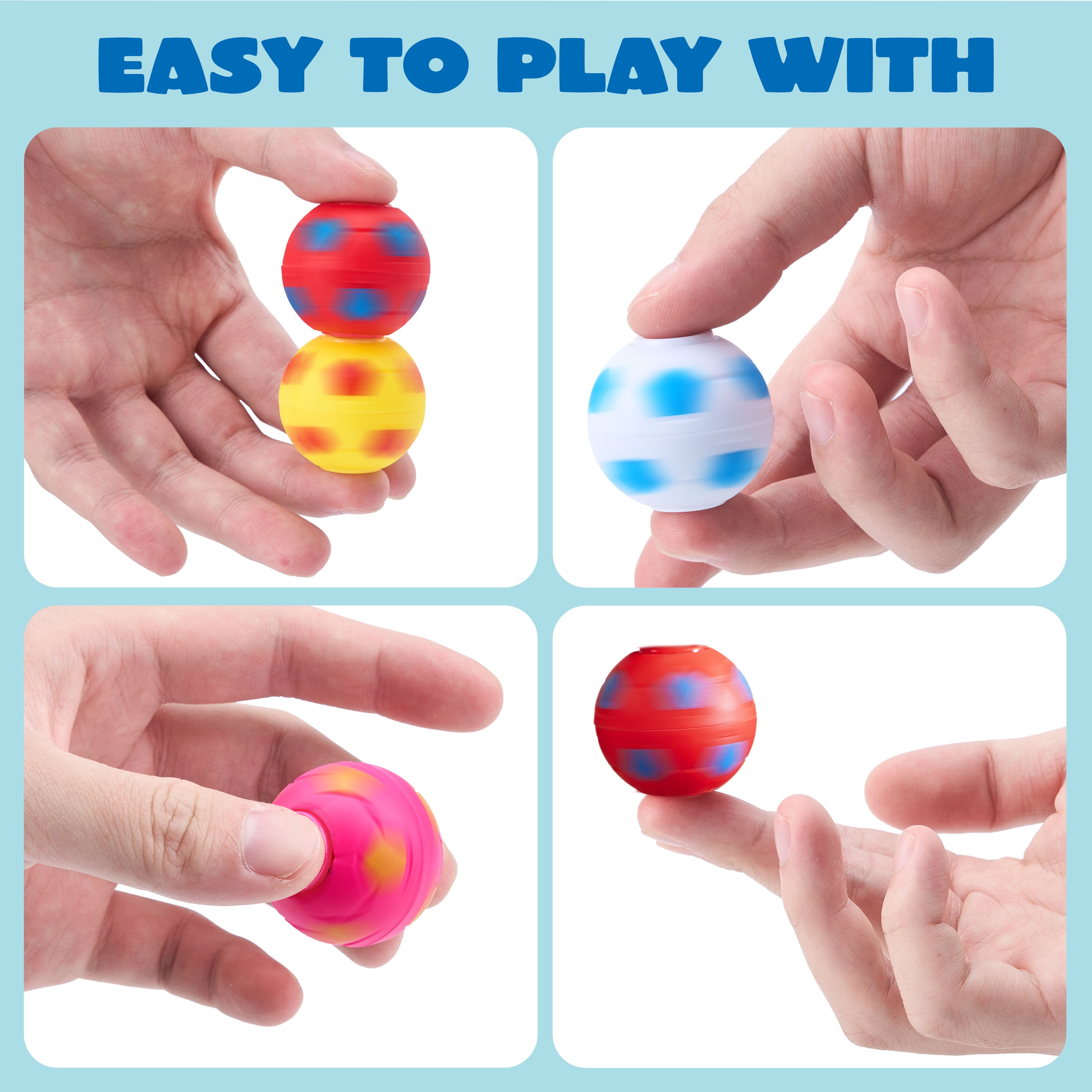 (4 pack) Joyfy 36 Pack Soccer Party Favors for Kids Fidget Spinners Balls Fidget Toys Bulk, Goodie Bags Stuffers, Treasure Box Toys for Classroom, School Reward