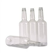 Dozen Long Neck Quart Plastic Bottles with Screw on Lids