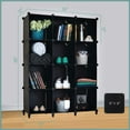 Homeries Cube Storage System (12 Cubes) Modular DIY 12Cube Plastic Closet Organizer Rack