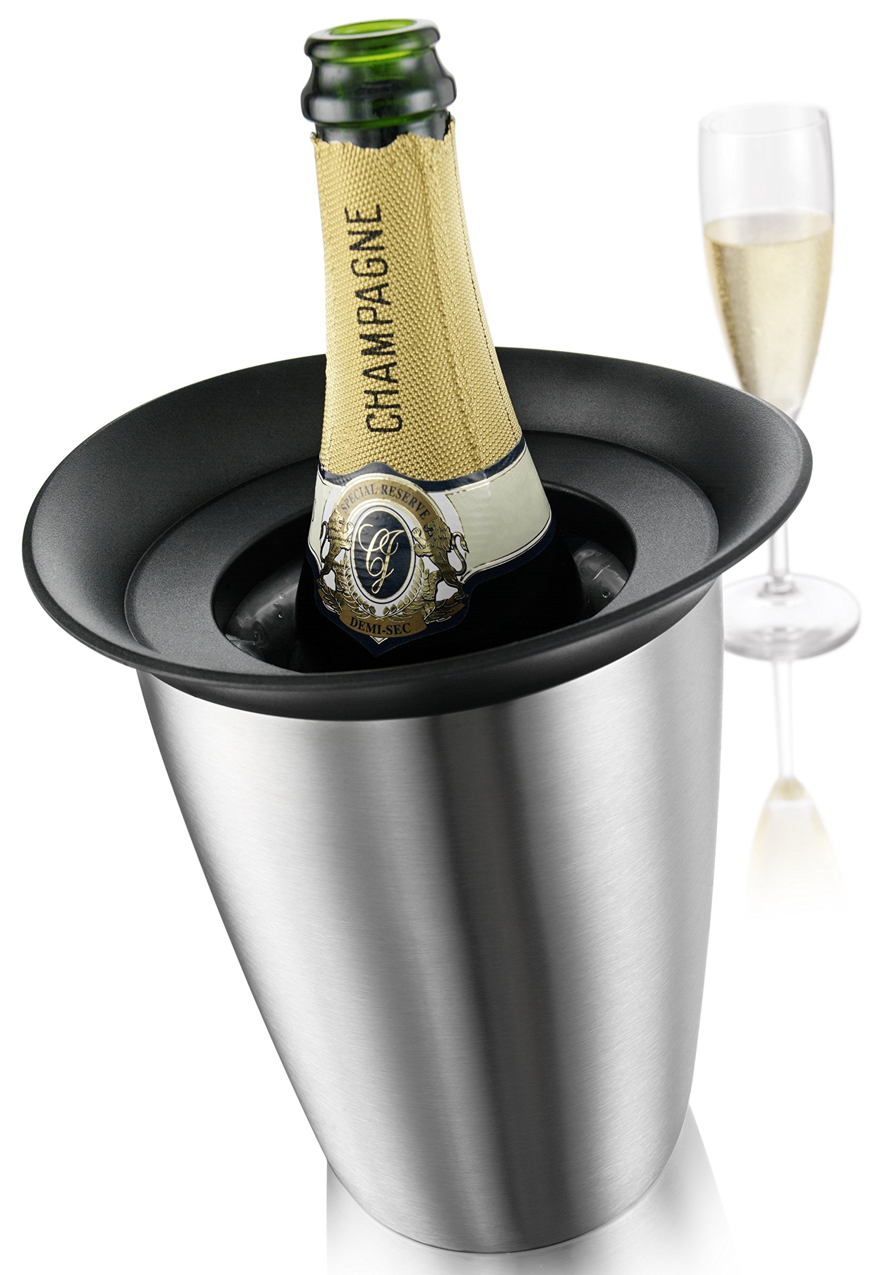 uitvinding Preek Raak verstrikt Vacu Vin Active Cooler Champagne Elegant, Stainless Steel in Gift Box -  Walmart.com