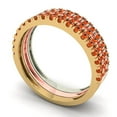 thumbnail image 2 of 1 ct Brilliant Round Cut Simulated Red Diamond 14k White/Rose/Yellow Gold Stackable Band SZ 7.75, 2 of 6
