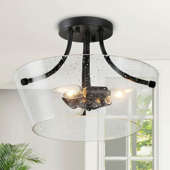 LNC Modern Farmhouse Semi Flush Mount Ceiling Lighting for Dining Room, Entryway, Bedroom