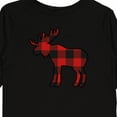 thumbnail image 4 of Inktastic Moose Silhouette Plaid Boys or Girls Long Sleeve Toddler T-Shirt, 4 of 5
