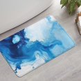 thumbnail image 2 of Blue White Marble Pattern Bathroom Rugs Mat,Non Slip Microfiber Bathroom Rug,Rubber Backing,Soft Bathroom Mats for Bathroom Floor,Tub and Shower,17x27in(43x68cm), 2 of 5