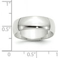 thumbnail image 3 of Primal Gold 10 Karat White Gold 7mm Half Round Band Size 10, 3 of 7