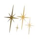 thumbnail image 4 of 4 piezas de hierro Starbursts Metal Wall Arts Estrellas colgantes Simples y fáciles de instalar Estrellas Oro, 4 of 9