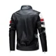 thumbnail image 2 of Nueva chaqueta de cuero para hombre, chaqueta de motocicleta elegante de otoño/invierno de talla grande, venta de Amazon, ropa para hombre con sobrepeso, 2 of 5