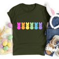 thumbnail image 4 of Plebaso T-Shirts de Pâques pour Femmes Manches Courtes Imprimés Graphiques Hauts Été Décontractés Amples, 4 of 6