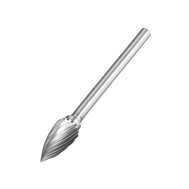 Fresas de carburo de un solo corte, fresas rotativas, fresas de forma cilíndrica con vástago de 1/8" y cabeza de 4 mm, 2 piezas