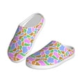 thumbnail image 2 of Lsque Colorful Cow Skin Pattern Womens Comfort Cotton on Scuff With Memory Foam and Anti-skid Sole Slipper-37/38, 2 of 7