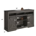 thumbnail image 5 of 58" Farmhouse Double-Door Three-Layer TV Cabinet in Dark Gray Living Room Tv Stand Entertainment Media TV Center, 5 of 7