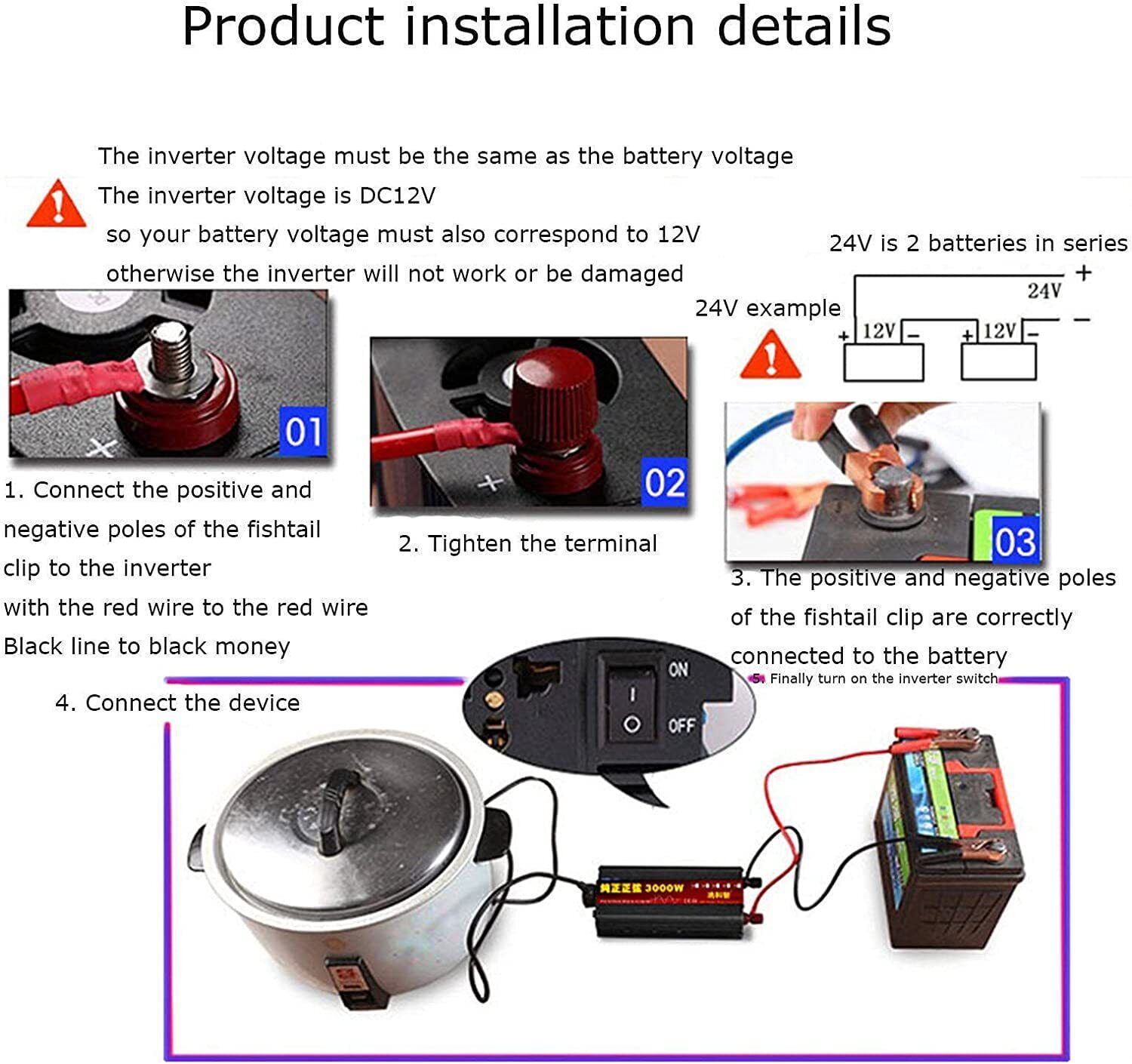 SHANNA 48 V 2500W Continuous 5000W Surge Power Inverter