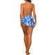 thumbnail image 3 of Conjuntos de bikini de 3 piezas para mujer INSPIRE CHIC, trajes de baño de triángulo con lazo halter y faldas de playa con pareo, traje de baño X-Large azul, 3 of 5