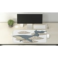 thumbnail image 2 of Whale Computer Mouse Pad, Whale Hovering on Sky Clouds Animal Fish Marine Life Nautical Sea Graphic Art, Rectangle Non-Slip Rubber Mousepad Large, 31" x 12", Beige Slate Blue, by Ambesonne, 2 of 2