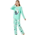 thumbnail image 4 of Topgal Lovely Christmas Pajamas for Little Girls Light Green Yeti Xmas Kids Jammie Long Sleeve & Pant Sets Size 16, 4 of 9