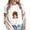 White-2, variant on Women fun Best Cat Dad Ever Retro Sunset Cool Cat Graphic Tees T-Shirt Tops Round Neck Printed Cotton T-Shirt White S-5XL