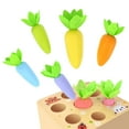thumbnail image 6 of Montessori Toys for 1 2 3 Year Old Toddlers, Macron Carrot Harvest Game Wooden Toys for Baby Boys and Girls, Educational Learning Shape Sorting Matching Gifts for Babies 1-3, 6 of 6