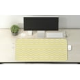 thumbnail image 2 of Yellow Computer Mouse Pad, Chevron Abstract Zig Zag Pattern Striped Cool Geometric 90s Style Retro Art, Rectangle Non-Slip Rubber Mousepad X-Large, 35" x 15", White and Yellow, by Ambesonne, 2 of 2
