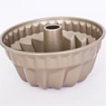 thumbnail image 2 of Clearance: Mini Bundt Pan Set, 4-Inch 4Pcs Non-Stick Tube Pan Mold for Oven and Instant Pot Baking (Champagne Gold), 2 of 5