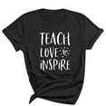 thumbnail image 2 of ALLLIST Crew Neck Tops for Women Short Sleeve Plus Size T-Shirts Summer Black Casual Graphic Shirts Ladie's Tops, 2 of 3
