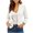 White, variant on Qiopertar Womens Blazer Casual Office Work Jacket Notched Lapel Long Sleeve Button Front Lightweight Slim Fit Solid Business Jacket, Beige L