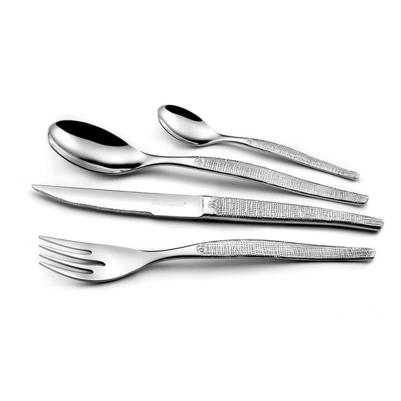 "Jet" Flatware Set, Textile finish, 24pcs.