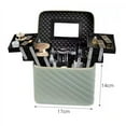 thumbnail image 2 of Premium PU Leather 4-Tray Makeup Organizer Case - Waterproof & Shockproof, Portable Multi-Functional Cosmetic Storage Box with Smooth-Sliding Trays, Dual Zippers & Handle for Travel/Home, Available, 2 of 6