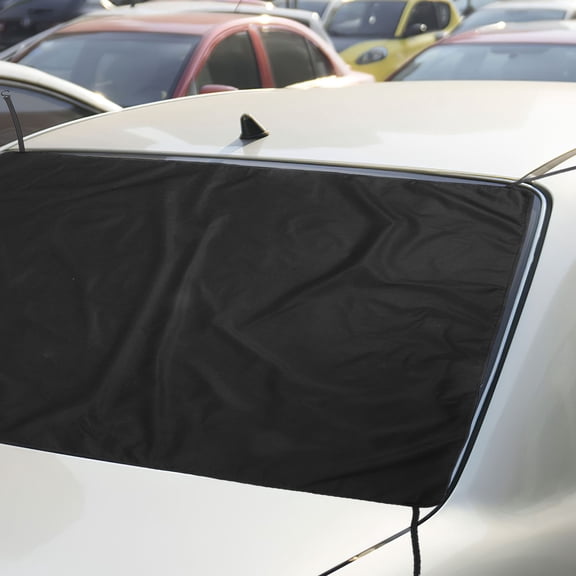 Amosfun Car Windshield Cover Snow Protector with Easy Install Oxford Cloth Black Material