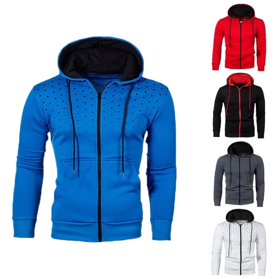 Ovafbau Men Long Sleeve Pulllover Hoodie Shirts Mens Full Zip Hoodie Long Sleeve Sweatshirt Casual Top Fall Winter Outfits