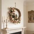 thumbnail image 3 of 2026 Upgraded Artificial Floral Wreath, Spring Flower Swag Greenery Wreath for Front Door Wall Party Home Kitchen Decor 17x17inch C, 3 of 5
