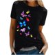 thumbnail image 1 of Camiseta de mujer, camisetas divertidas y bonitas de manga corta para otoño, camiseta con estampado de mariposa, regalo, blusa, regalo para mujer Pompotops hfajkhk125439, 1 of 1
