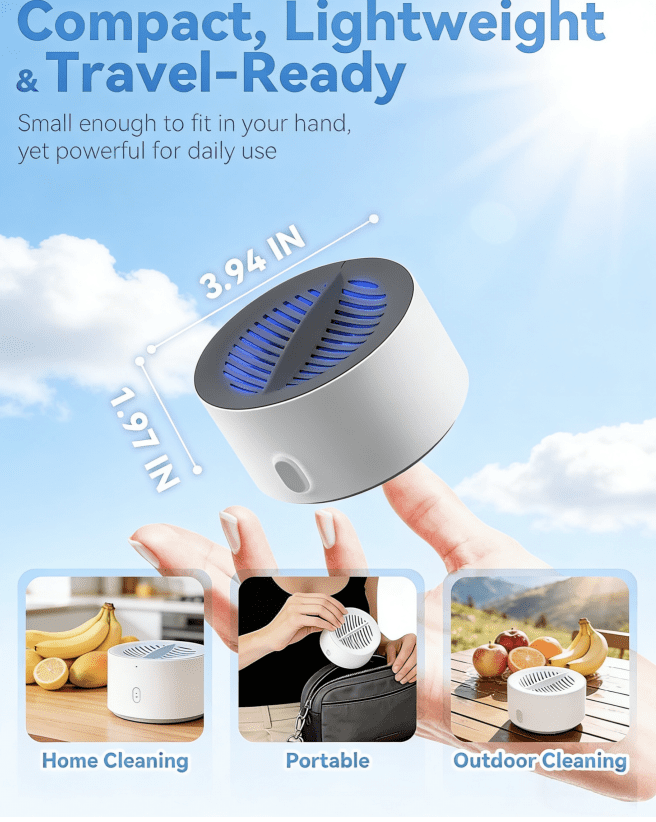 puriproduce Vegetable Cleaner & Home Wash, Advanced Electrolysis Purifier,Portable Home Produce ,Automatic Cleaning, For Fresh Fruits, Veggies & Seafood, Portable Home Produce