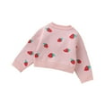 thumbnail image 5 of XFHLMJFF Boys Girls Sweater Cute Baby Toddler Kids Long Sleeve Warm Straberry Jacket Cotton Knit Cardigan Button Down Coat Outwear Fall Winter Clothes, 5 of 9