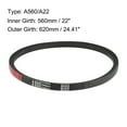 thumbnail image 2 of Uxcell A560/A22 V Belt 22-inch Inner Girth, A-Section Rubber Drive Belt, 2 of 4