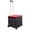 Red, variant on Quik Cart Collapsible Rolling Crate on Wheels for Teachers Tote Basket 80 lbs Capacity, Made from Heavy Duty Plastic Used as a Seat, Black