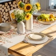 thumbnail image 4 of Orange Botanical Round 15 Inch Placemats Set of 2, Farmhouse Leaf Fall Thanksgiving HeatResistant Non Slip Place Mats for Dining Table, Wipeable Braided Kitchen Table Mats for Housewarming, 4 of 9