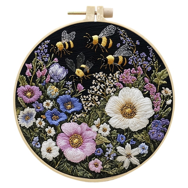 MKHSQHDG Today's Deals Embroidery for Beginners & Adults Diy Hand Embroidery Needlepoint with Printed Fabric Threads and Instructions