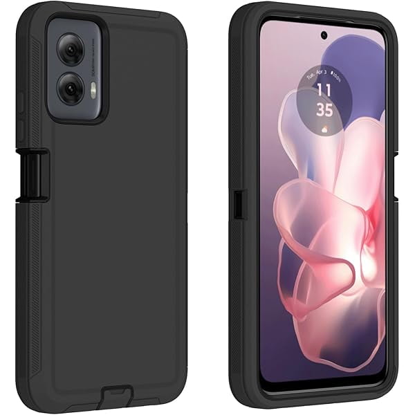 wonima11 for Motorola Moto G Power 5G 2024 Case, Defender Case Heavy Duty Shockproof Dustproof 3 in 1 Rugged Protective Phone Cover for Moto G Power 5G 2024 (Black)