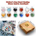 thumbnail image 3 of 2025 & CISIL 12PCS Heart Crystals Stones, Crystal Quartz Gemstones Pocket Amethyst Natural Hearts Stone Balancing Love Mother's Day Gifts For Women 0.8in, 3 of 5