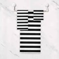 thumbnail image 5 of SKYSONIC 3 Pack Towel Black & White Stripes Cotton Bath Towel Set (1 Bath Towel, 1 Hand Towel, 1 Washcloth) for Bathroom, Super Soft and Quick Dry Towels, 5 of 7