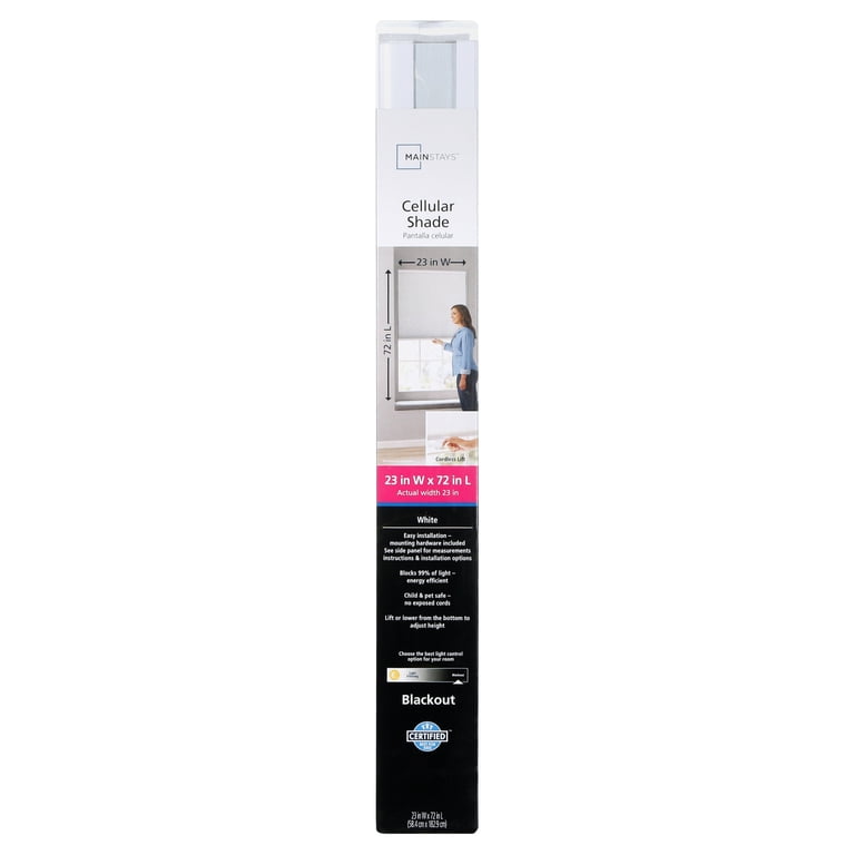 Cordless Blackout Cellular Shade, White, 35 W x 72 L photo 4