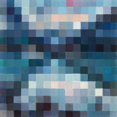 thumbnail image 3 of Atelier B Art Studio 12x12 Black Modern Framed Museum Art Print Titled - PIXELATED MOUNTAINOUS LANDSCAPE, 3 of 5