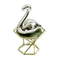 thumbnail image 1 of Estatuas de cerámica de animales, figuras, esculturas, muebles, decoraciones para mueble de TV. Flamenco plateado, 1 of 8
