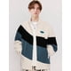 thumbnail image 3 of Aelfric Eden Suéter de gran tamaño con retazos de color para hombre Chaquetas Sherpa Chaquetas peludas de piel de oveja sintética con cremallera completa Abrigos cálidos y difusos, 3 of 3