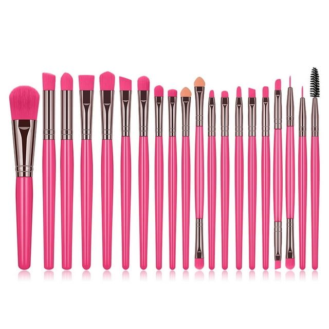 Xihbxyly Juego de 20 Pinceles Fluorescentes para Maquillaje, Herramientas Esenciales para Una Aplicación Impecable, Versátiles para Maquillaje de Fiesta, Informal o de Boda, Perfectos para Los Amante