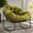 Olive, variant on Egg Shape Wicker Rocking Chair Thick Cushion Modern Lounger for Balcony and Garden Comfy Rocking Chair for Indoor and Outdoor Relaxation