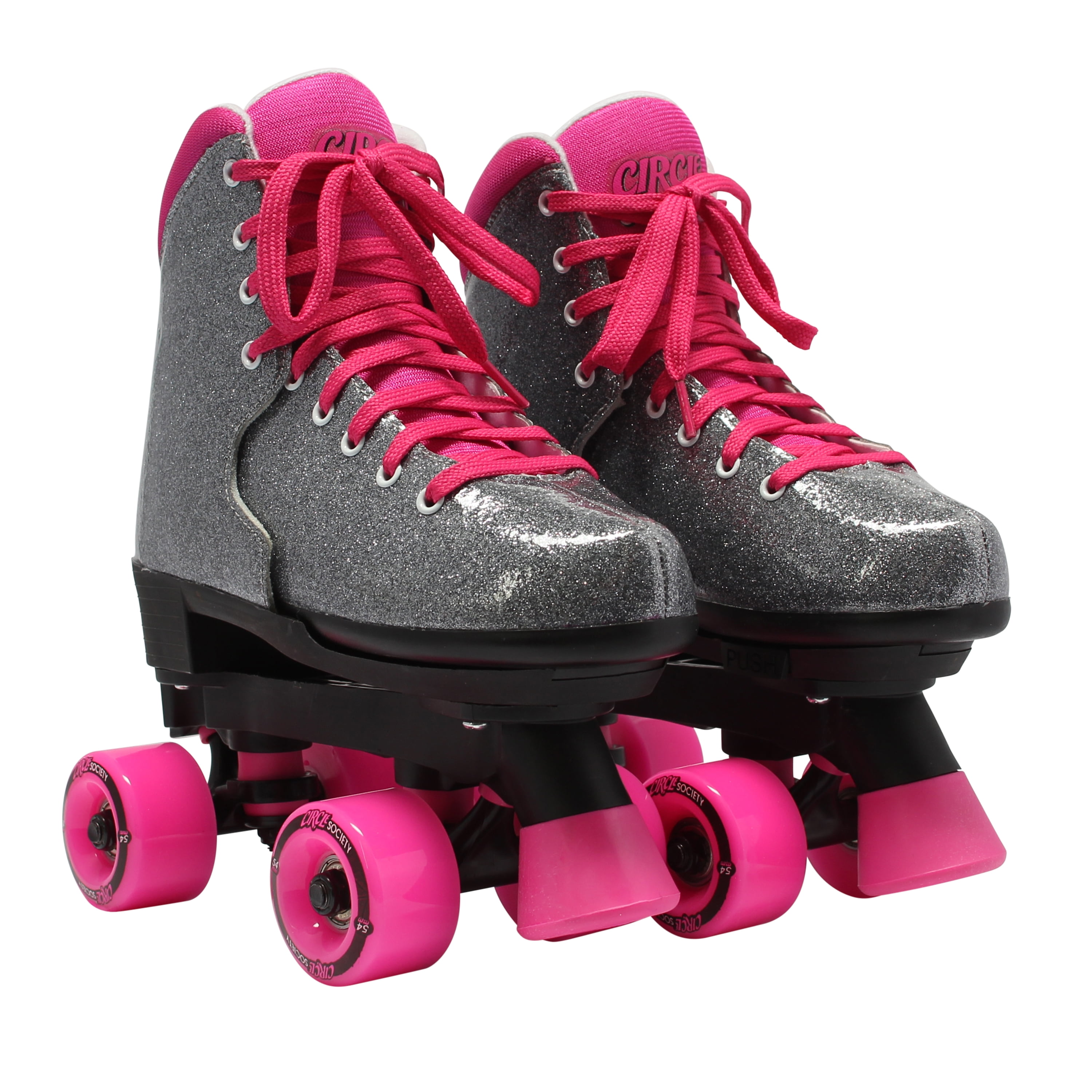 Pink Circles on Circles Boot Covers for Roller Skates and Ice Skates  S M 
