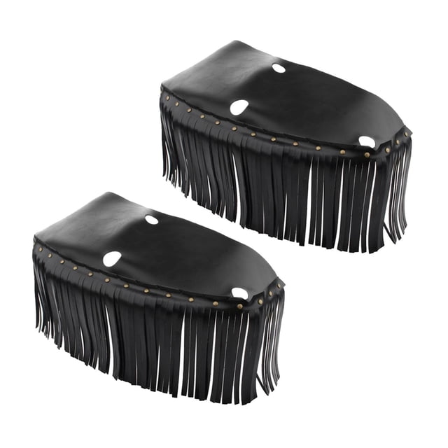 Almencla Black Driver Floorboard Fringe Cover for Heritage Motorcycle Decoration