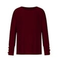thumbnail image 3 of Hauts de Sortie pour Femmes Automne Hiver Col Rond Tempérament Manches Raglan T-shirt Décontracté Ample Hauts pour Femmes en Liquidation, 3 of 5