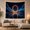 Cosmic Gold Ring, variant on Cosmic Sun Over Reflective Mountain Nebula Sky Mystical Celestial for Space Lovers Celestial Wall Art Housewarming Gift Tapestry Wall Hanging for Bedroom and Living Room